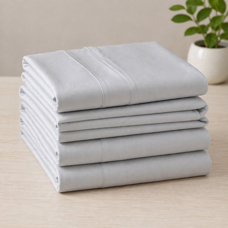 6-Piece Premium Deep Pockets Microfiber Sheet Set, California King, Light Gray