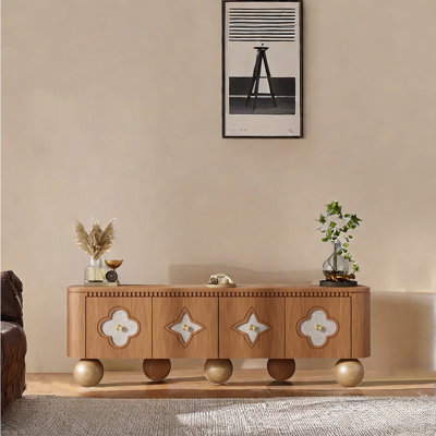 French TV Stand Unfinished TV Stand for TVs up to 88"