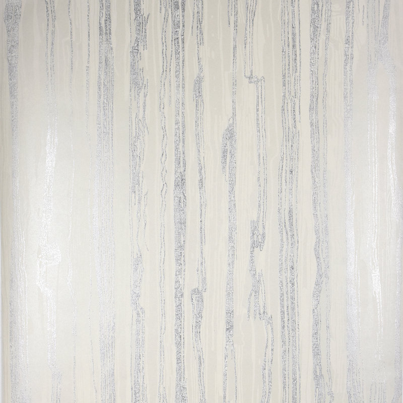 Rouleau de papier peint faux platine L 33 pi x l 21 po Absalon Nova, Blanc / blanc cassé