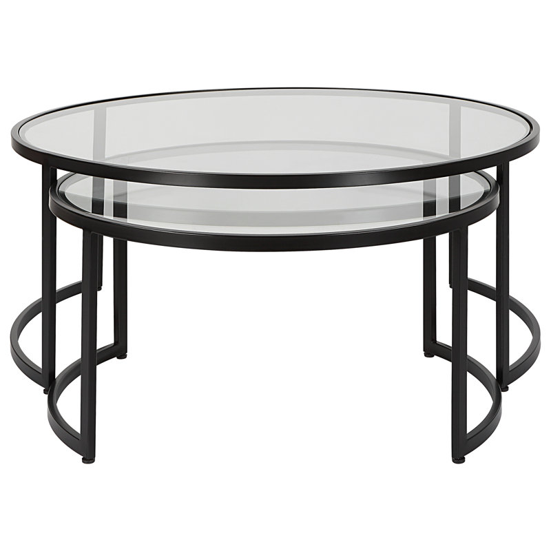 Corrine Glass Nesting Coffee Table