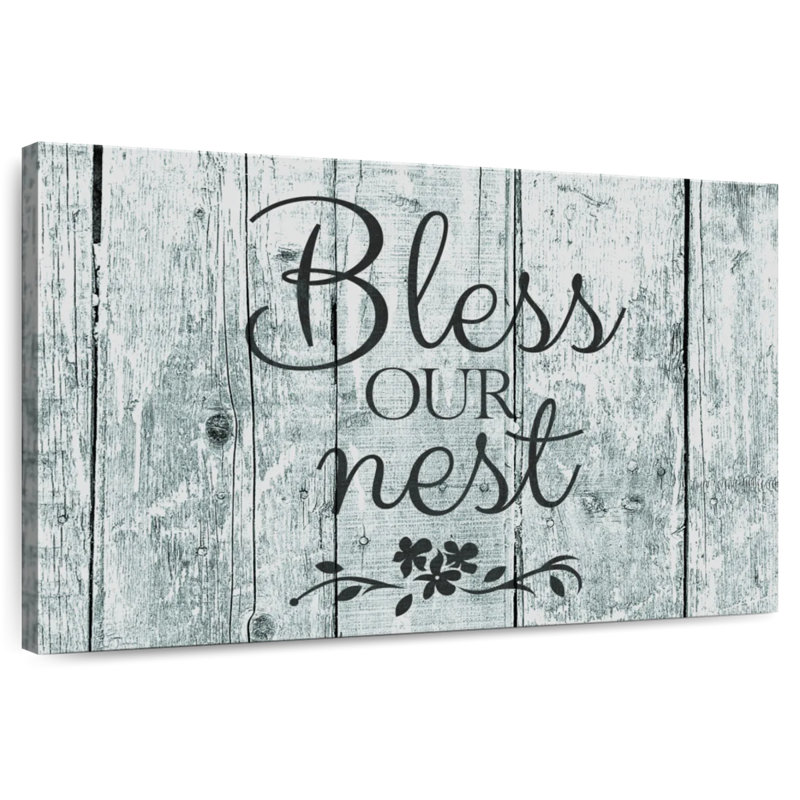 Plaque murale «Bless our Nest», H 24 po x l 36 po