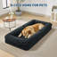 Lit pour chien 64,5 po en chenille 64 po avec 5 positions réglables, fauteuil à billes en mousse à mémoire de forme pour adultes et animaux de compagnie-89410672