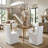 21" Wide Modern No Assembly Upholstered Linen Side Dining Chair with Interchangeable Casters & Fixed Feet (Set of 4)-688778473