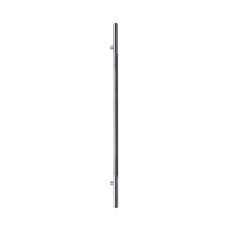 Poignée de porte longue moletée, 72 po, un côté, Acier Inoxydable, 48"