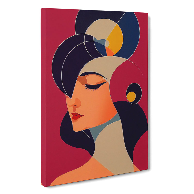 XC1022-458X Abstract Woman Portrait No.5 - Wrapped Canvas Print, 50cm H x 35cm W x 3cm D