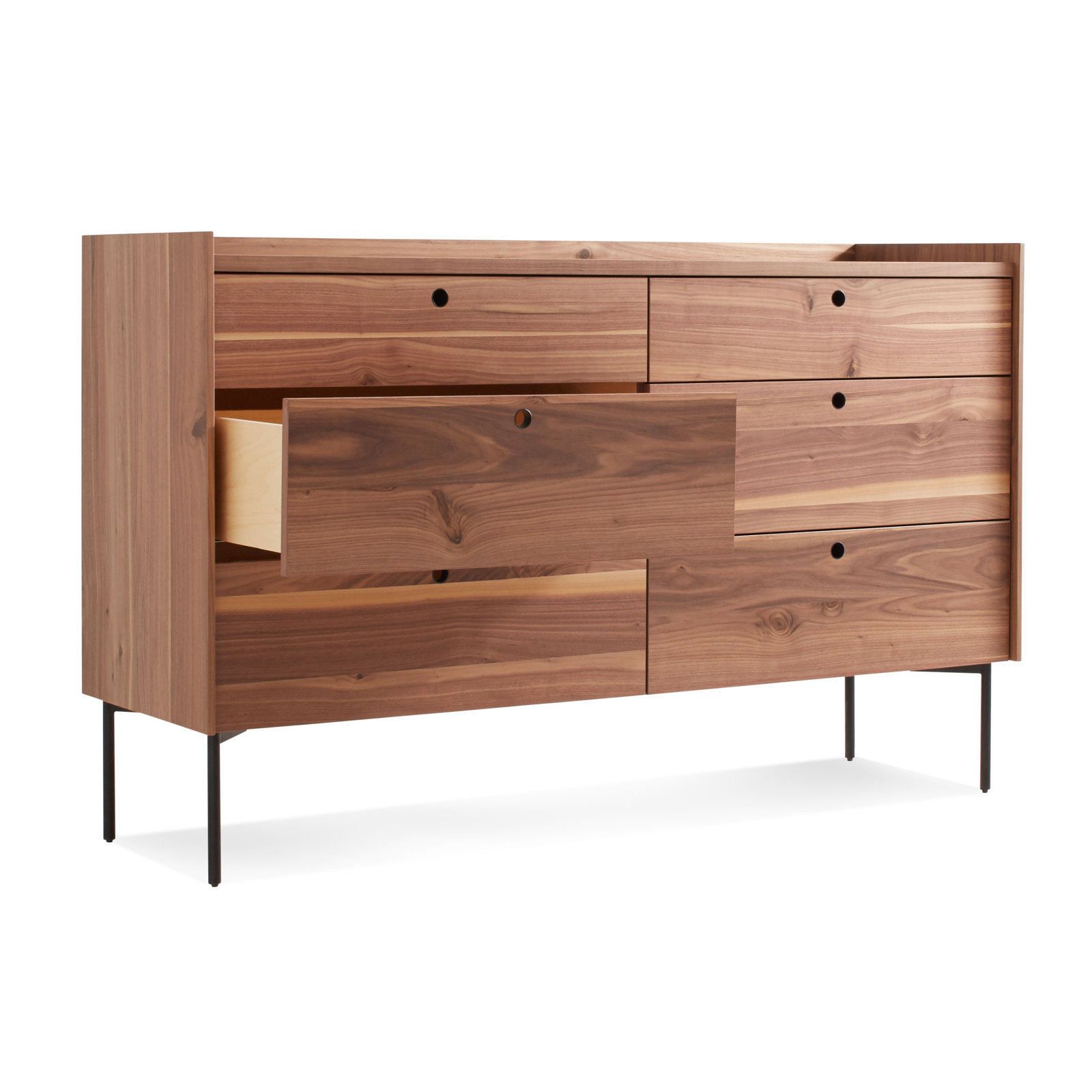 Peek 6 - Drawer Double Dresser, Rustic Walnut
