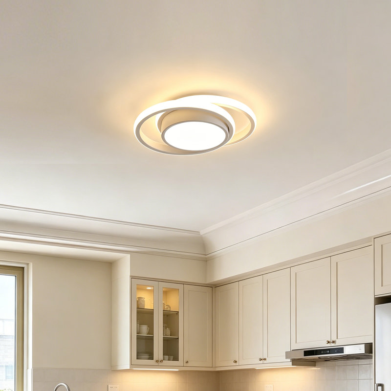 Semi Flush Mount, White