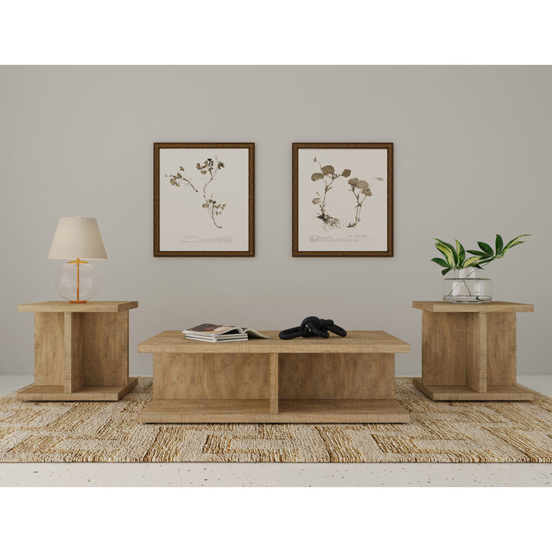 Ensemble de table basse et de table de bout 3 pièces Metron Mango (avec table basse seulement)