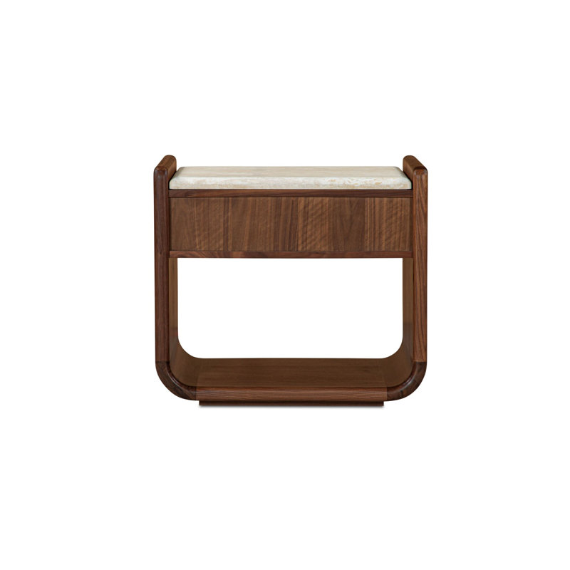 Enns Nightstand Natural, Dark Brown