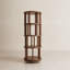 360° Rotating Solid Wood Bookshelf, Equipped with Brake Wheels, Allowing for Flexible Adjustment-1752471740-1752471737