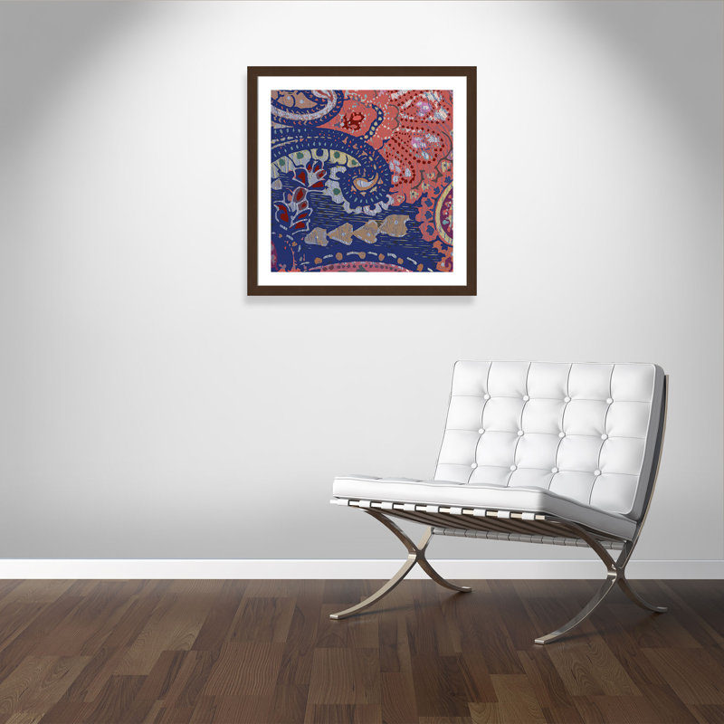 «Morello Painted Paisley I», reproduction de peinture acrylique encadrée