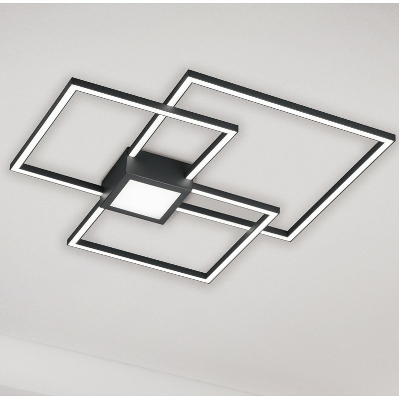 Sahra 1-Light 65cm LED Integrated Flush Mount, Anthracite