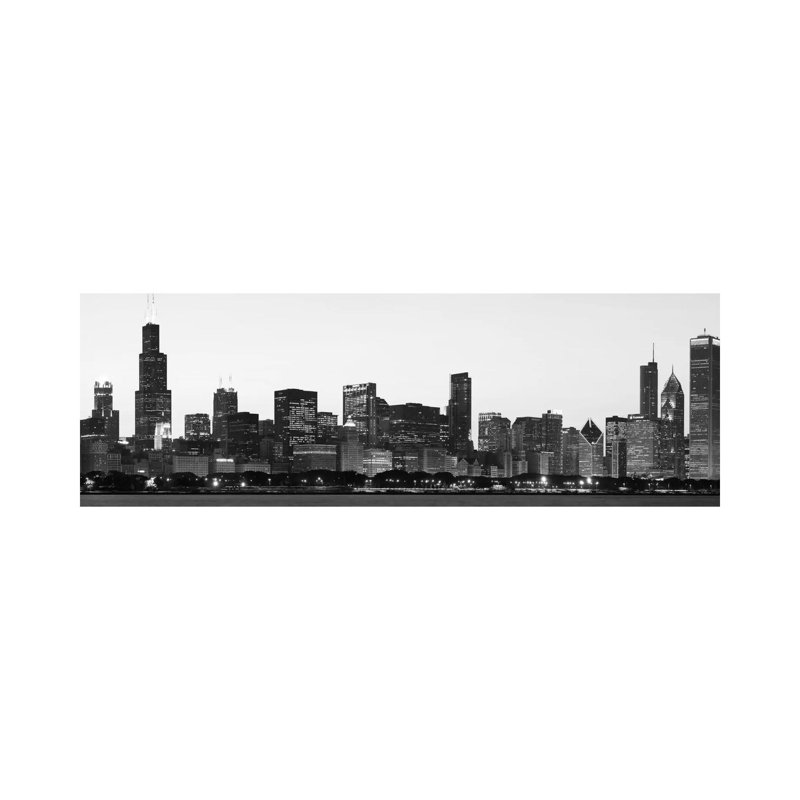 Chicago Skyline Cityscape - Wrapped Canvas Panoramic Print, 121.92 cm H x 40.64 cm W x 1.91 cm D