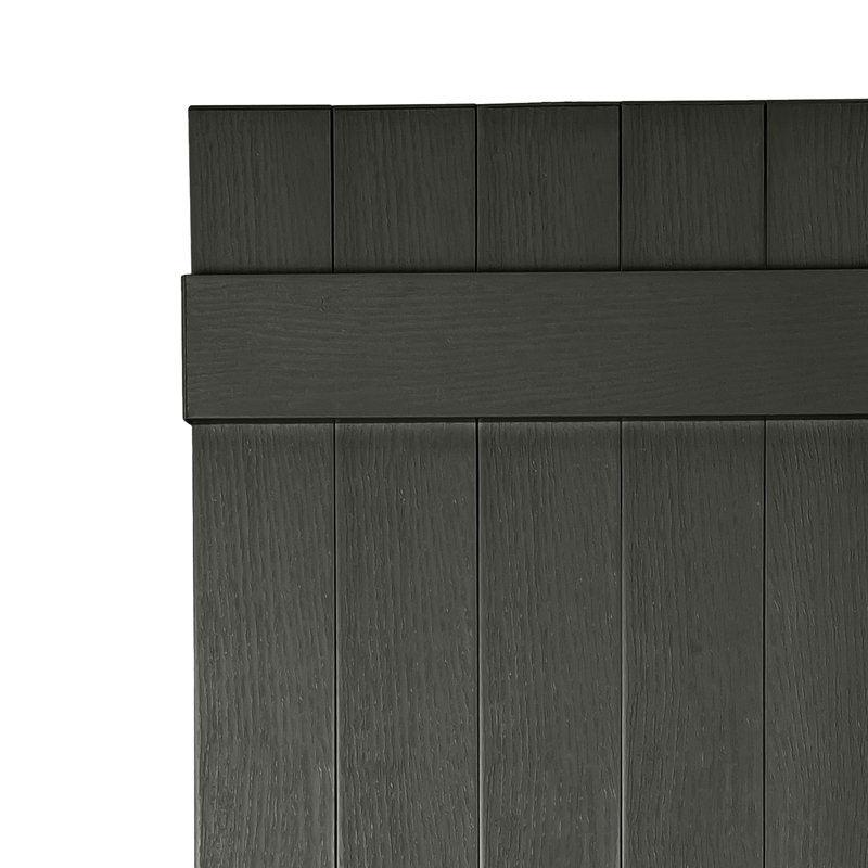 Persiennes personnalisées à 5 planches fermées, Gris foncé, 50"