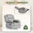 34" Wide Manual Upholstered Swivel Rocker Recliner with Adjustable Armrests-1685833462