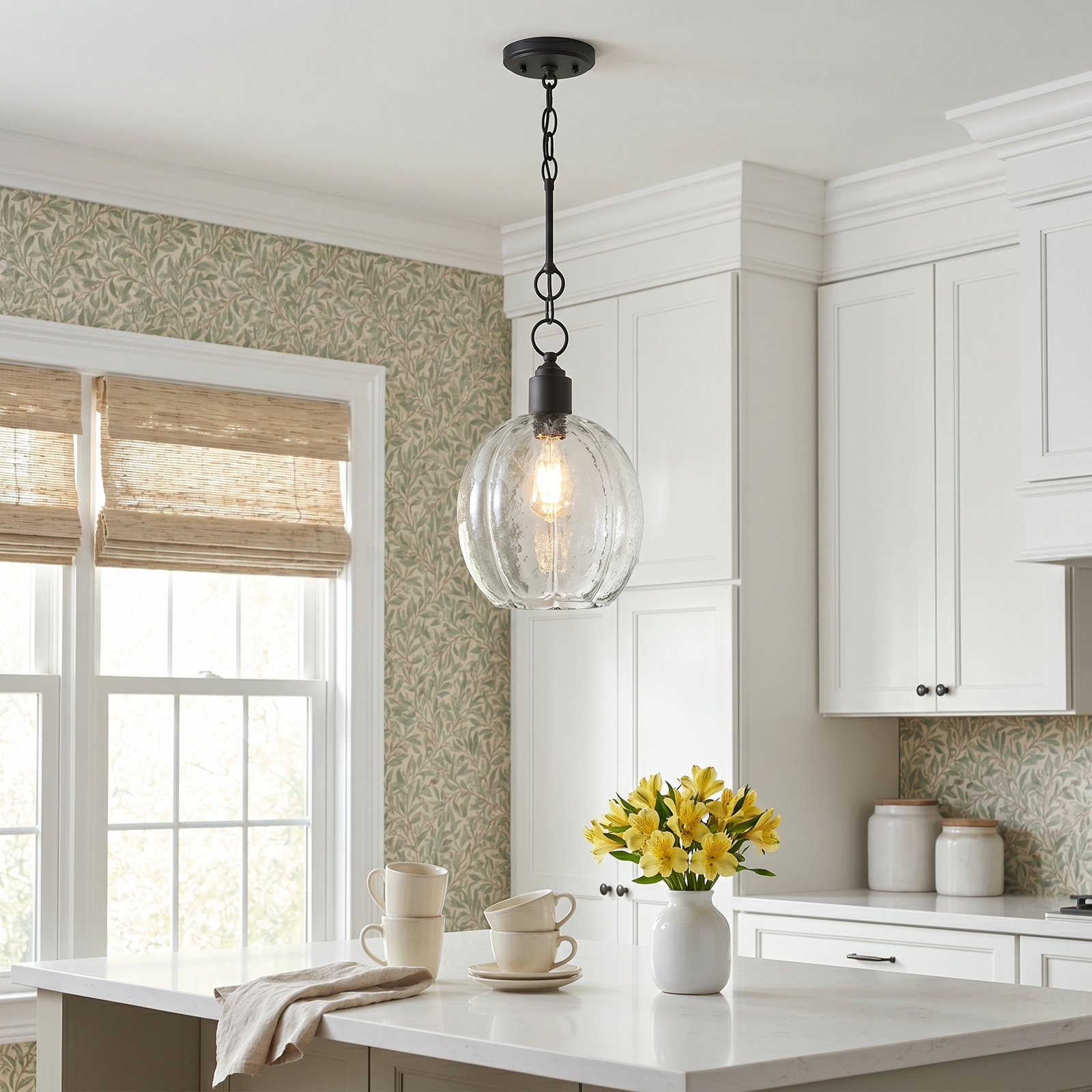 Aquaterra Single Light Glass Pendant