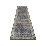Distressed Homage Hand Knotted Wool Geometric Area Rug