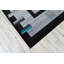 Tapis de zone turquoise abstrait 3d Kennell-2109881202