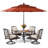 Alyah 4 - Person Patio Dining Set with Square Table , Cushions Included-100187978
