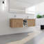 Meuble-lavabo avec lavabo, porte et tablettes, meuble-lavabo pour la maison, appartement