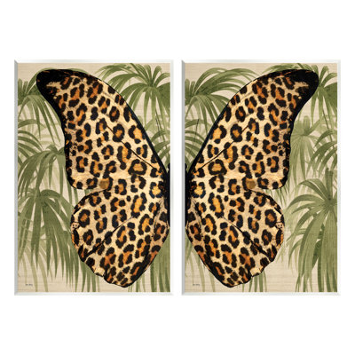 «Cheetah Butterfly Wings», ensemble de 2 plaques murales par Amber Sterling