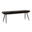 Banc à coussin latéral, supports en métal noir pour une structure de salle à manger stable, rehaussant l'espace