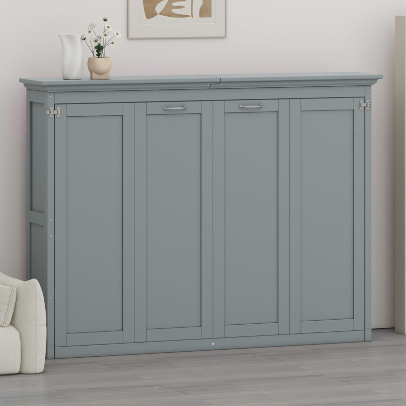 Lit escamotable Wooden, Gris