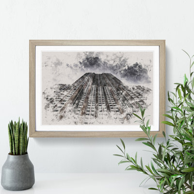 The Empire State Building Vol.1 Watercolour - Picture Frame Graphic Art