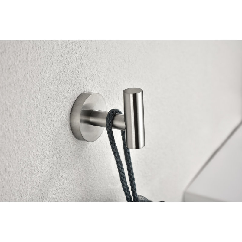 6-Pack Wall-Mounted Stainless Steel Bathroom Towel Hooks/Coat Hooks for Bathroom, Bedroom, Kitchen