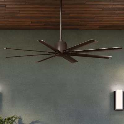 75 Inch Breda 8-Blade Ceiling Fan in Satin Natural Bronze with Satin Natural Bronze Blades