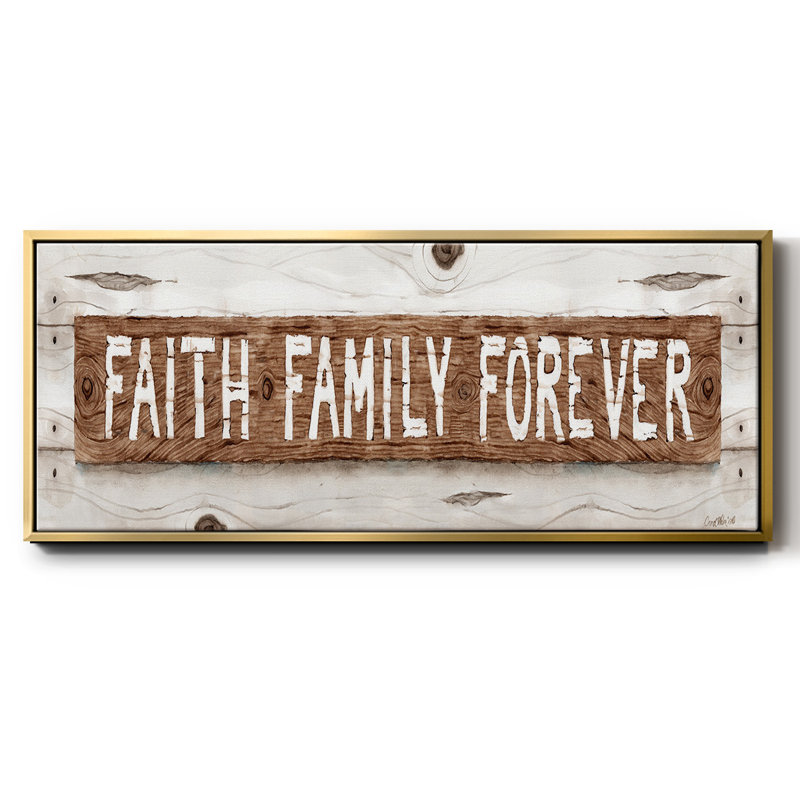 Faith Family Forever - toile encadrée, H 8 po x l 20 po