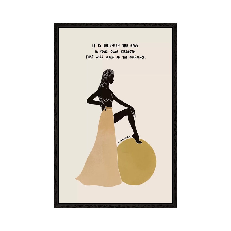 Your Strength by Danica Gim - Print on Canvas, Black Framed, 66.04cm H x 45.72cm W x 3.81cm D