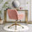 Artificial Rabbit Hair Home Office Chair With Golden Metal Base,adjustable Desk-90166373