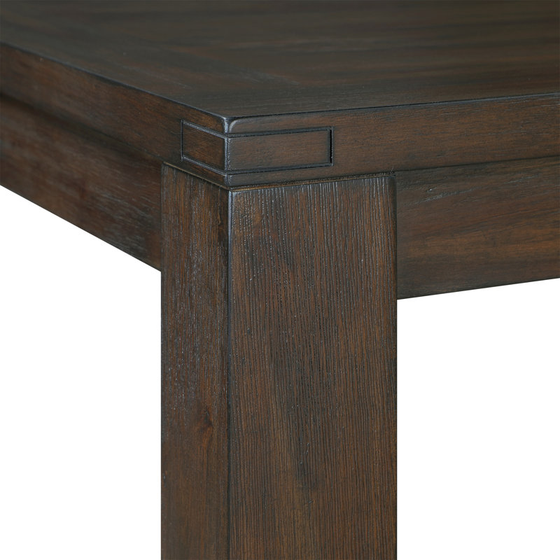 Mobilier de salle à manger brun foncé, 7 pièces : table, 6 chaises, Taupe