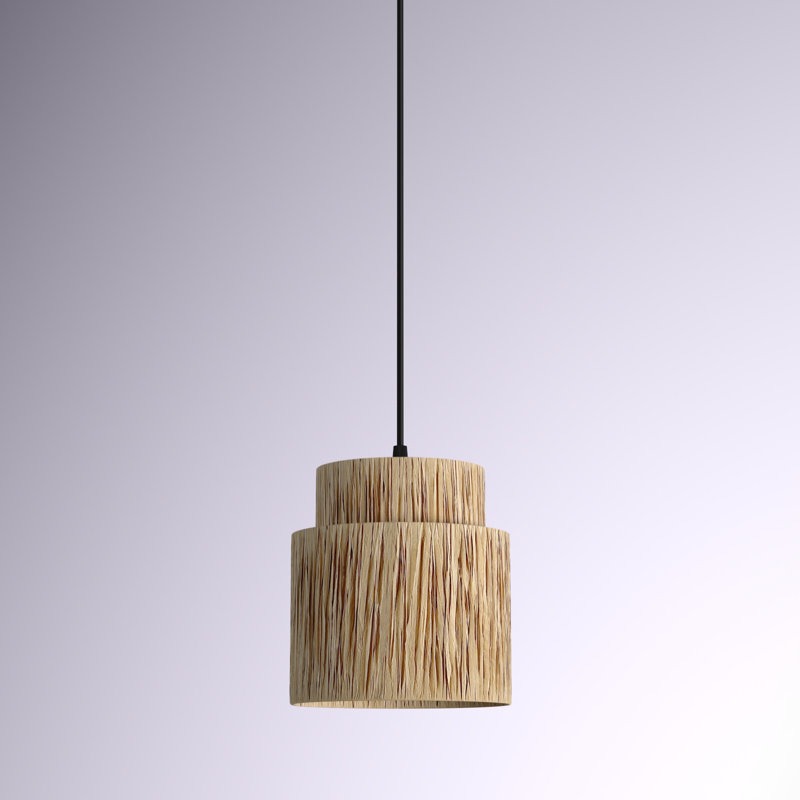 Frese 1 - Light Black Drum Pendant