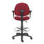 Chaise à dessin réglable Jea, tweed rouge bourgogne, repose-pieds rond-118318899
