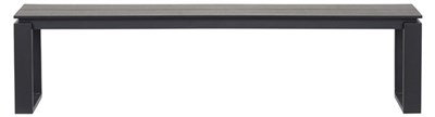 Kellen Powder Coated Aluminium Garden Bench, Black