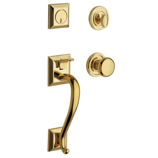 Madison Sectional Trim with 5015 Classic Knob, Lifetime (PVD) Polished Brass, Large