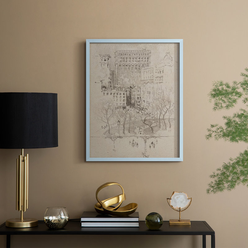 Vintage Sketch LXXXVIII Framed Print - Solid Wood