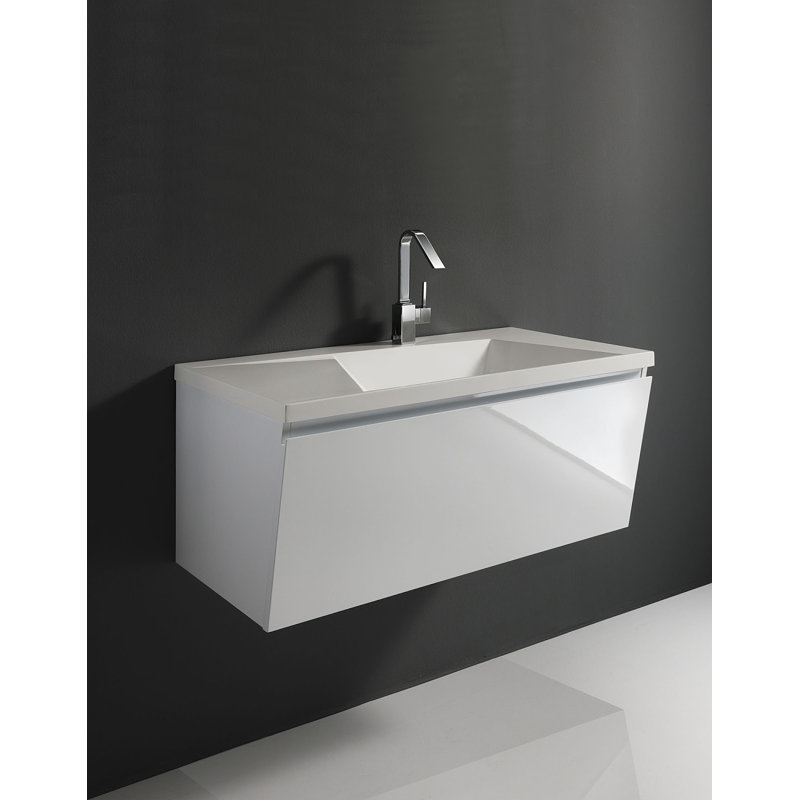 Quevedo 1000mm Single Bathroom Vanity with Integrated Polyglomerate Basin