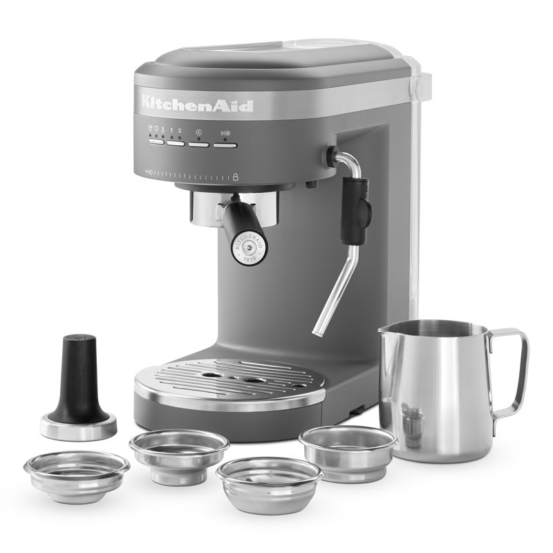 KitchenAid® Semi-Automatic Espresso Machine, Matte Charcoal Gray