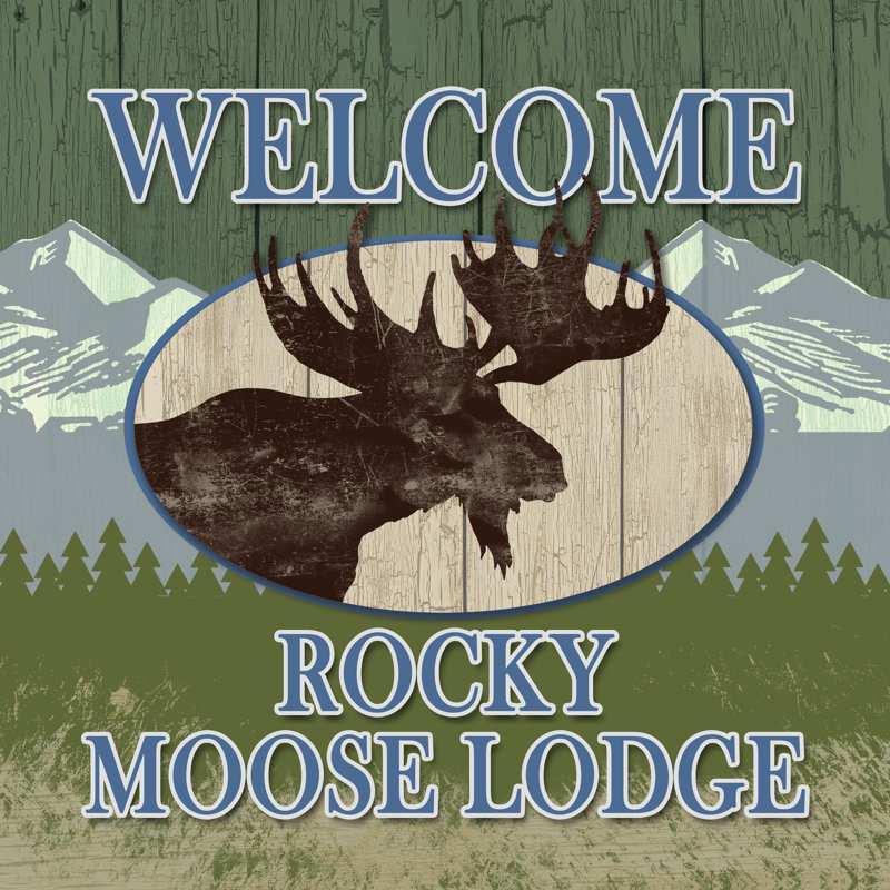 Big Ole Moose Lodge - Wrapped Canvas Print, 51cm H x 51cm W x 3.8cm D