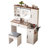 Pavo Farmhouse Vanity With Movable LED Mirror And Charging Station-122065419