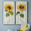 Tournesol en automne I - ensemble de 2 peintures sur toile tendue-556102824