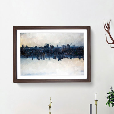 City Mirror in Abstract - Picture Frame Graphic Art Print