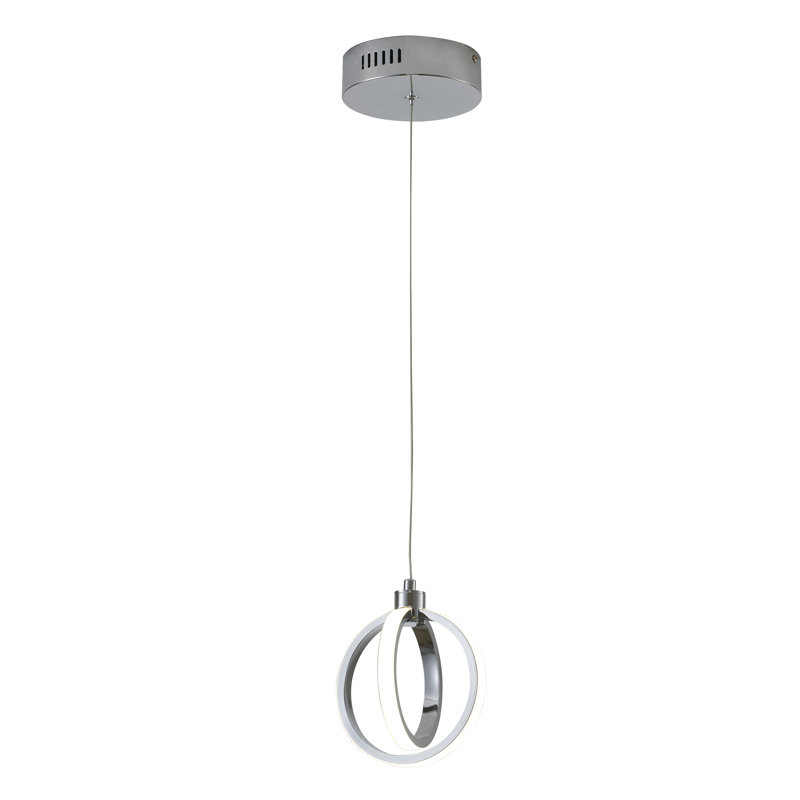 Harwood Chrome LED Double Ring Pendant