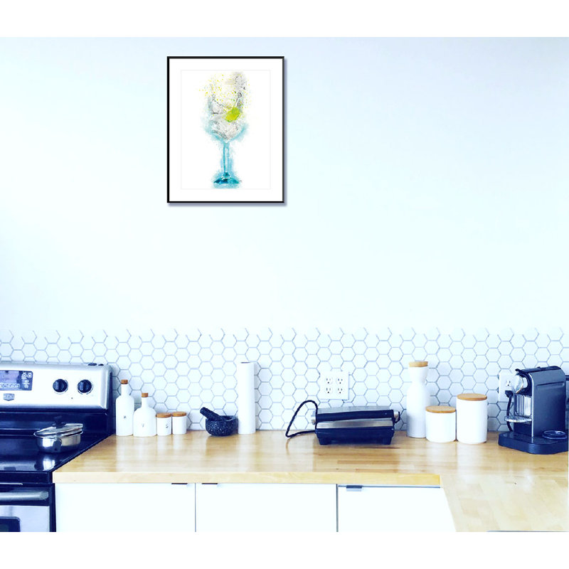 Gin And Tonic Glass - Single Picture Frame Print