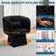 Fauteuil lounge moderne pivotant à 360° en velours, style tonneau