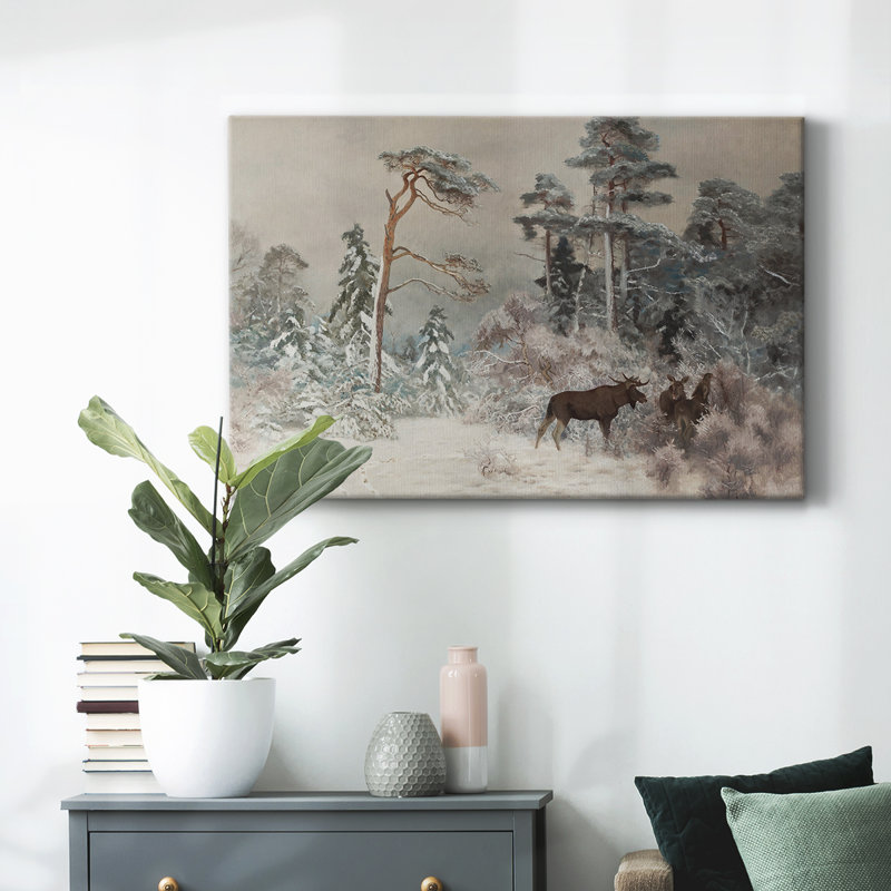 Paysage rétro - CCLxxiii - Toile tendue avec châssis, Toile tendue, H 19 po x l 28 po x P 1,5 po