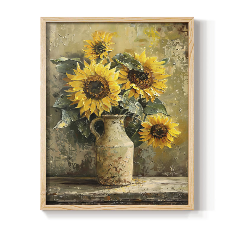 Reproduction encadrée FLORAL Series XXIV - bois massif, H 21 po x l 17 po